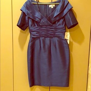 Evening dress blue satin NWT size 6